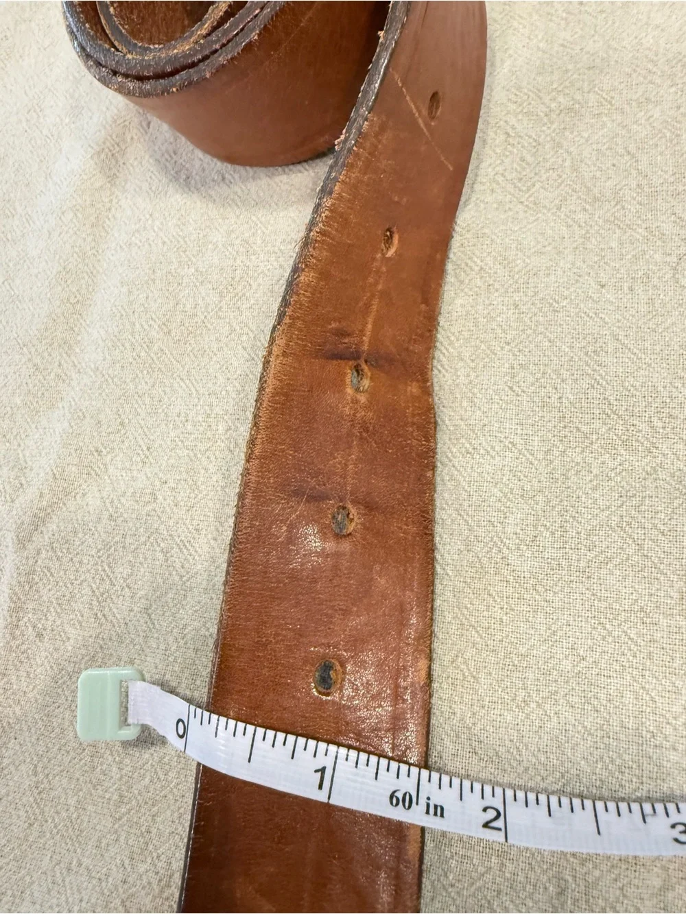 Guess western brown/tan leather belt silver tone buckle 36”